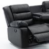 Conjunto Poltronas Sala de Cinema 2 e 3 Lugares Oscar com Massagem/Aquecimento PU Preto G31 - Laura  - 8