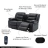 Conjunto Poltronas Sala de Cinema 2 e 3 Lugares Oscar com Massagem/Aquecimento PU Preto G31 - Laura  - 5