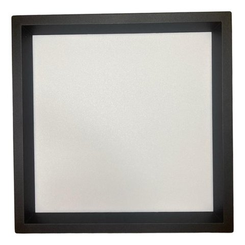 Painel Led Recuado de Sobrepor 24w Plafon Quadrado Bivolt - Preto - Branco Neutro 4000k - 110v/220v