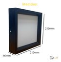 Ver imagem 3 de Painel Led Recuado de Sobrepor 24w Plafon Quadrado Bivolt - Preto - Branco Neutro 4000k - 110v/220v