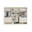 Ver imagem 3 de Guarda Roupa Casal 6 Portas (2 C/ Espelho) e 6 Gavetas Valencia Peroba/off White - Europa