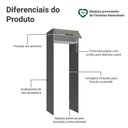 Ver imagem 3 de Porta-geladeira 73 Cm 1 Porta Basculante Cinza/branco/cinza Agata Madesa