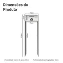 Ver imagem 2 de Porta-geladeira 73 Cm 1 Porta Basculante Cinza/branco/cinza Agata Madesa