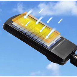 Luminária Carregamento Solar Led Sensor de Aproximação Econômica Externa - 7