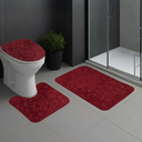 Ver imagem 2 de Jogo de Banheiro Jardim 3 Peças Vermelho