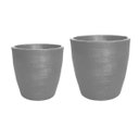 Ver imagem 1 de Kit 2 Vasos Planta 50x50 + 40x40 Moderno Polietileno Bgplasticos V13 Cinza Cimento 004