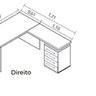 Conjunto de Mesa e Gaveteiro com Gavetas para Escritório Direito - 3