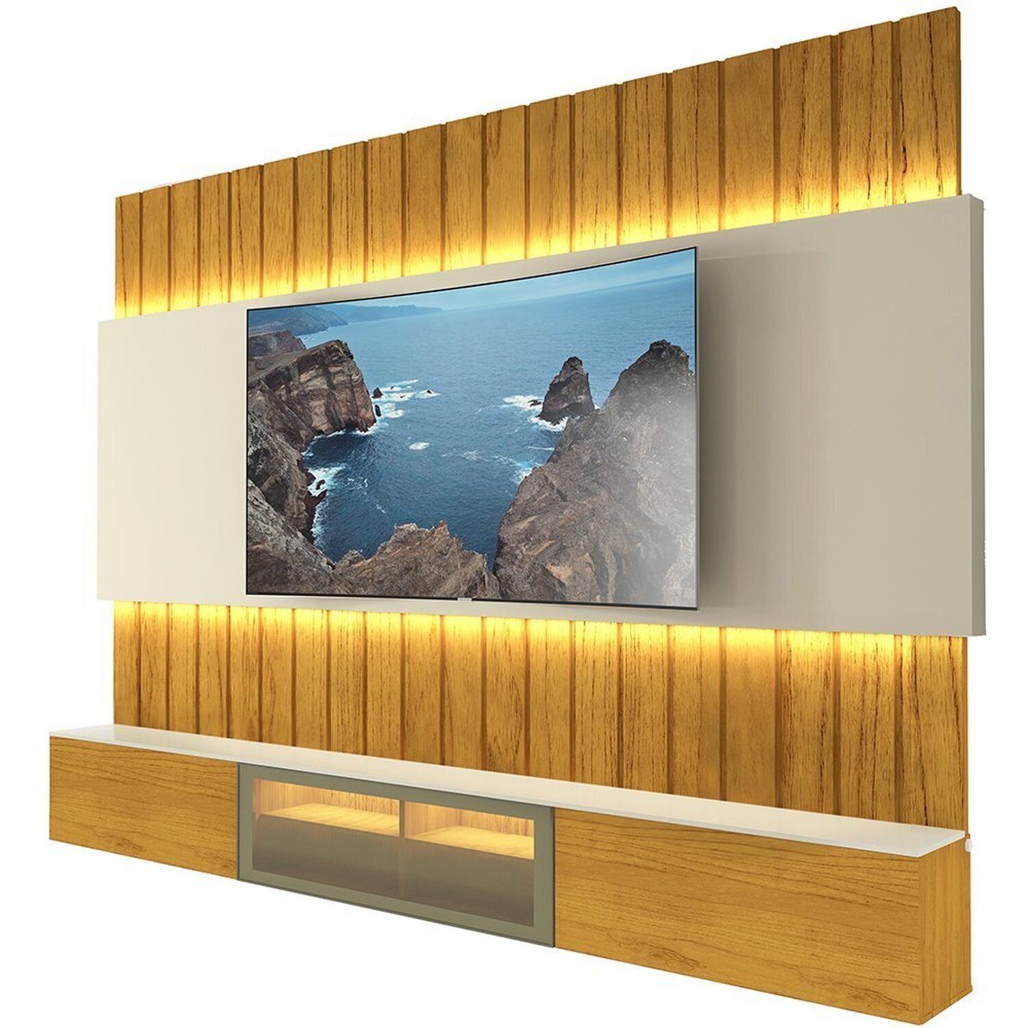 Estante Home para Tv até 85 Polegadas com Led 230cm Soberano Reflecta - 12