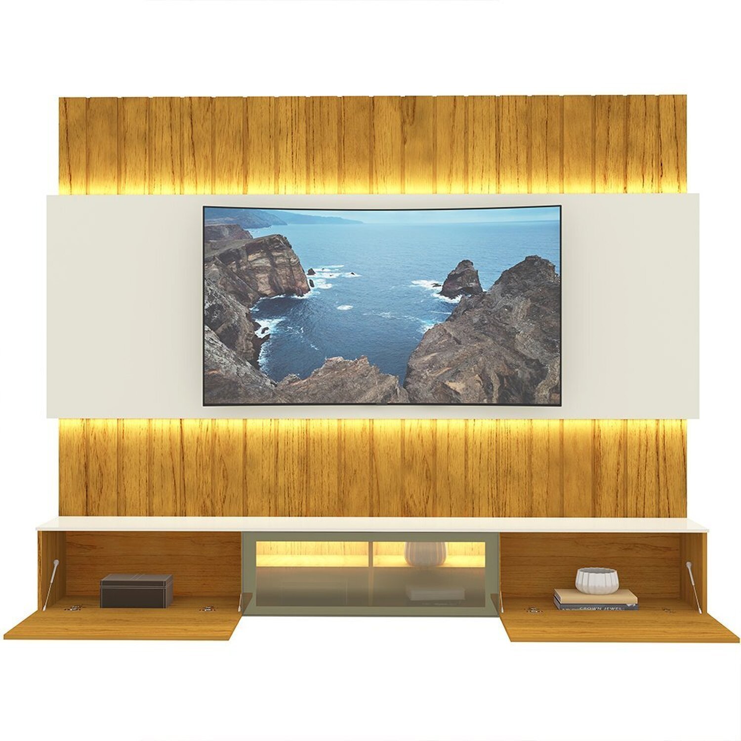 Estante Home para Tv até 85 Polegadas com Led 230cm Soberano Reflecta - 4