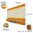 Ver imagem 7 de Estante para TV e Home Theater até 90 Polegadas 100% MDF com LED com Vidro Reflecta 227CMX251,5cm LED Soberano Marrom