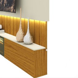 Estante Home para Tv até 90 Polegadas com Led 230cm Soberano Reflecta 100% MDF - 7