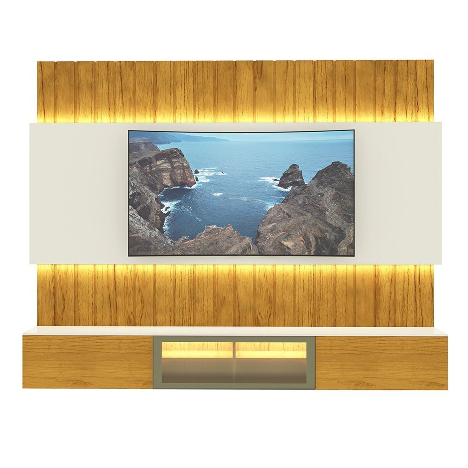 Estante Home para Tv até 85 Polegadas com Led 230cm Soberano Reflecta - 11