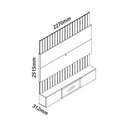 Ver imagem 4 de Estante para TV e Home Theater até 90 Polegadas 100% MDF com LED com Vidro Reflecta 227CMX251,5cm LED Soberano Marrom