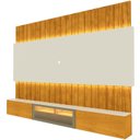 Ver imagem 3 de Estante para TV e Home Theater até 90 Polegadas 100% MDF com LED com Vidro Reflecta 227CMX251,5cm LED Soberano Marrom