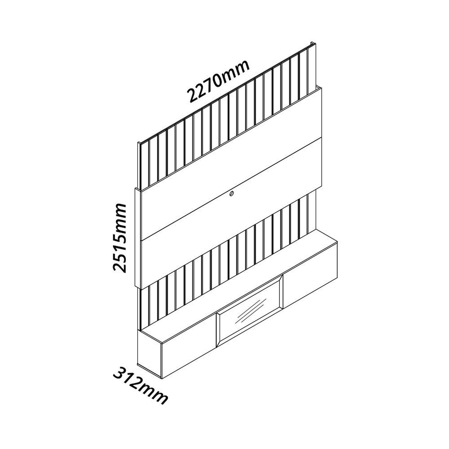 Estante Home para Tv até 85 Polegadas com Led 230cm Soberano Reflecta - 3