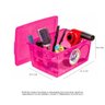 Kit 2 Caixa Organizadora Com Trava 15 Litros Pink Ordene - 3