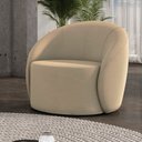 Ver imagem 2 de Poltrona Decorativa Orgânica Giratória Lua Suede D03 - D’Rossi