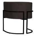 Ver imagem 2 de Kit 2 Poltronas Decorativa Sala de Estar Luana Base Preta Veludo Marrom - Montanaris Decor Md Montan
