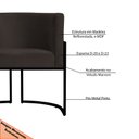 Ver imagem 5 de Kit 2 Poltronas Decorativa Sala de Estar Luana Base Preta Veludo Marrom - Montanaris Decor Md Montan