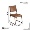 Ver imagem 4 de Conjunto Sala de Jantar Mesa Redonda 100cm Base Omega Tampo MDF Laca com Vidro Napoli Marrom