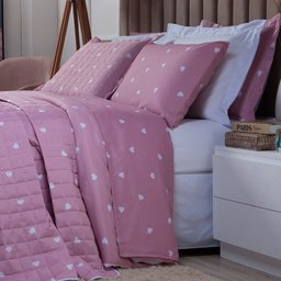 Capa Edredom King Algodão 150 Fios Duvet Essencialle:Corações - 1