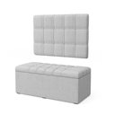 Ver imagem 2 de Kit Painel Rana 100 e Calçadeira Alpha Linho Aradecor
