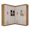 Closet Casal Duplo Lu 8 Portas 4 Gavetas com Espelho - 3