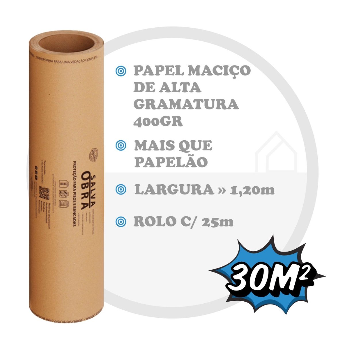 Kit 3x Salva Obra - Proteção para Pisos Reforma 30m² - 3