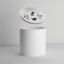 Ver imagem 2 de Lixeira Decorada Branca com Borboleta Azul