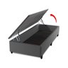 Cama Box Baú Solteiro Hellen Colchão Yaris Pillow Top Cinza - 4