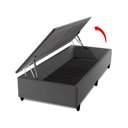 Ver imagem 4 de Cama Box Baú Solteiro Hellen Colchão Yaris Pillow Top Cinza