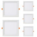 Ver imagem 1 de Kit 5 Painel de Led Quadrado Embutir Recuado 12w Bivolt Taschibra 6500k Frio
