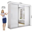 Ver imagem 3 de Guarda Roupa Isabela Casal 3 Portas de Correr com Espelho Luxo Carioca Móveis