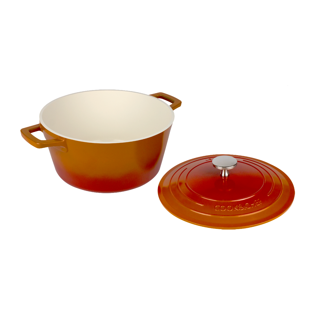 Caçarola Cerâmica Antiaderente 20cm Panela Fundo Triplo Indução Cook&chef 2,5l Mimo Style - 8