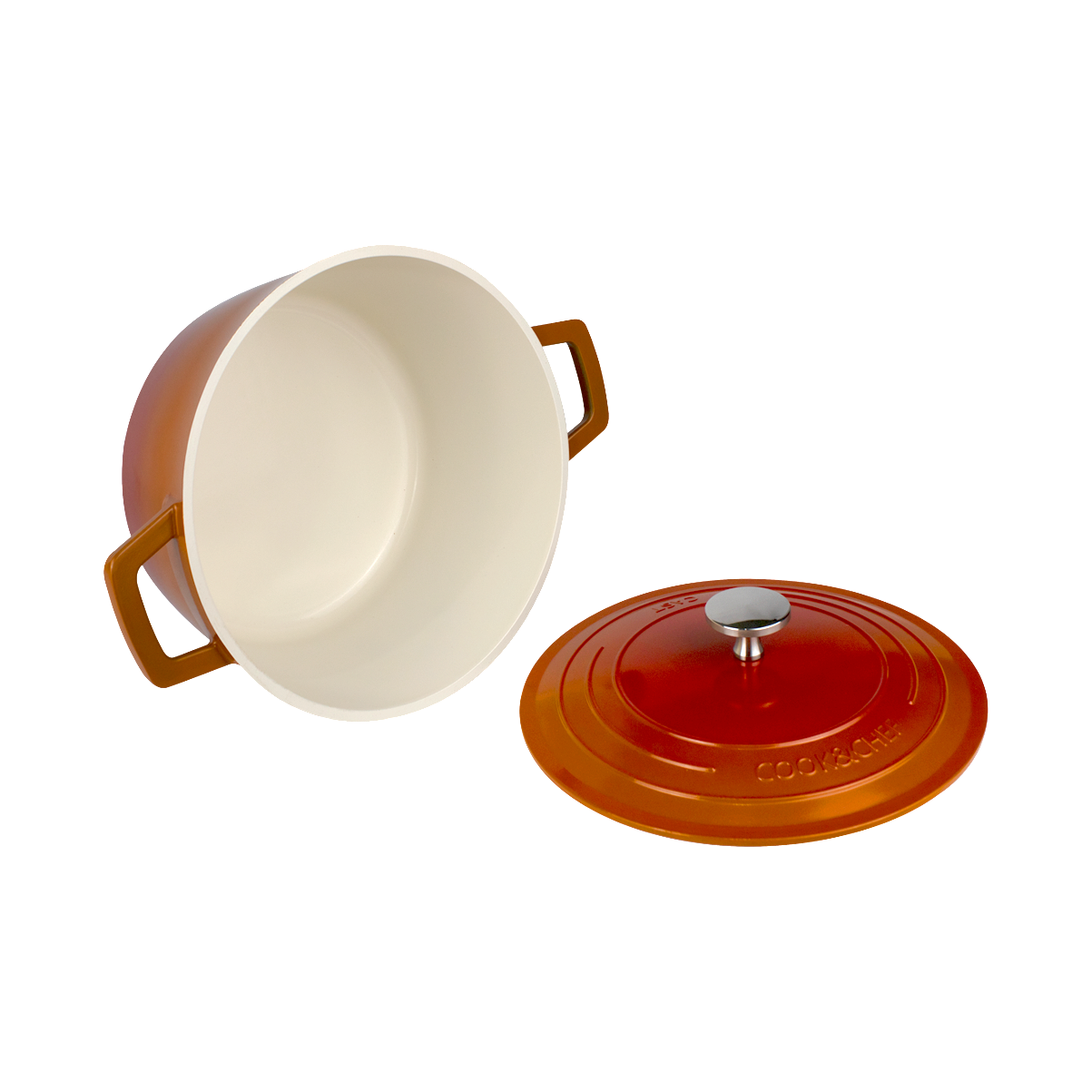 Caçarola Cerâmica Antiaderente 20cm Panela Fundo Triplo Indução Cook&chef 2,5l Mimo Style - 2