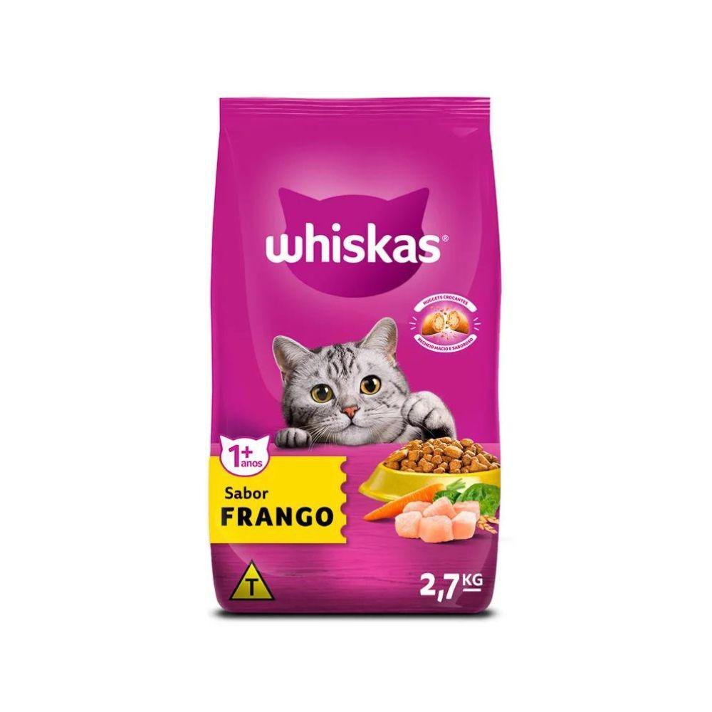 Kit Ração para Gatos Frango 6 Pacotes 2,7kg - WHISKAS Kit Ração para Gatos Frango 6 Pacotes - - 2