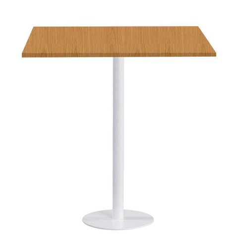 Mesa Pisa Beta Bistrô Fratini 107,50cm (a) Disco Redondo Branco Tampo Mdp Quadrado Samba 70cm (l)