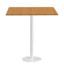 Ver imagem 1 de Mesa Pisa Beta Bistrô Fratini 107,50cm (a) Disco Redondo Branco Tampo Mdp Quadrado Samba 70cm (l)