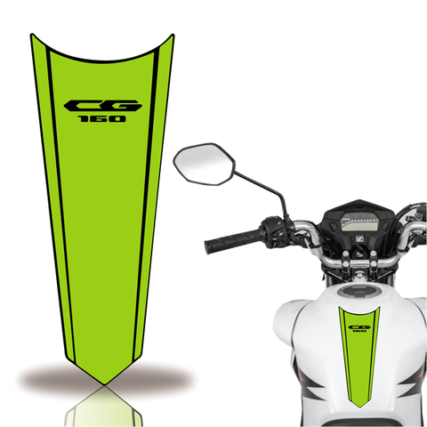Adesivo Faixa Gravata Tanque Moto Cg 160 150 Titan Fan Cobra Motoparts 160 Verde