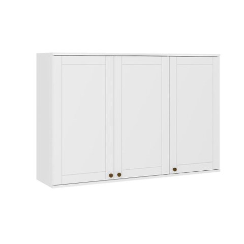 Armário Aéreo P/ Cozinha Bella 2601 C/ 3 Portas 120cm Branco - Carraro
