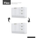 Ver imagem 2 de Balcão 120cm com Tampo 2 Portas 3 Gavetas Americana Henn - Branco Hp Fosco/nature