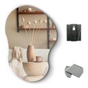Ver imagem 1 de Espelho Orgânico Cloud 70x50cm Decorativo Barato Minimalista - Suporte