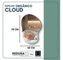Ver imagem 3 de Espelho Orgânico Cloud 70x50cm Decorativo Barato Minimalista - Suporte