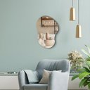 Ver imagem 6 de Espelho Orgânico Cloud 70x50cm Decorativo Barato Minimalista - Suporte