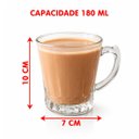 Ver imagem 4 de Canecas Copo Chocolate Xícara Chá Café Vidro 180ml Kit 8pçs