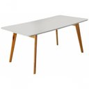 Ver imagem 1 de Mesa de Jantar com Vidro Madeira Maciça - Slim-1,20x0,90m - Móveis Mundial