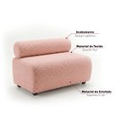 Ver imagem 4 de Sofá Namoradeira e KIT2 Poltronas para Sala Nara Bouclê Ted D03 - D'Rossi