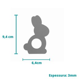 12 Argolas Para Guardanapo Do Coelhinho / Páscoa -Toque 3D: Azul Tiffany - 3