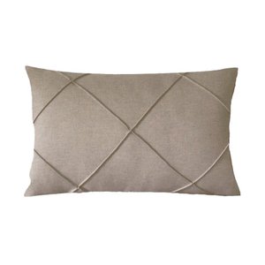 Capa para Almofada Drapeada em Linho Retangular Cru