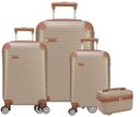 Ver imagem 1 de Conjunto de Malas para Viagem Pk Luxcel C/ 3 Peças + 1 Frasqueira Cor Champanhe